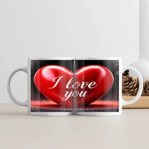romantic love printed ceramic mug gift for couples boyfriend girlfriend