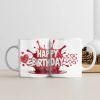 happy birthday mug, birthday gift mug, printed mug for friends, birthday coffee mug