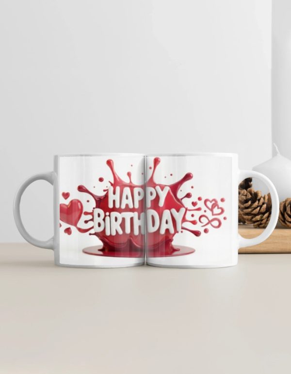 happy birthday mug, birthday gift mug, printed mug for friends, birthday coffee mug