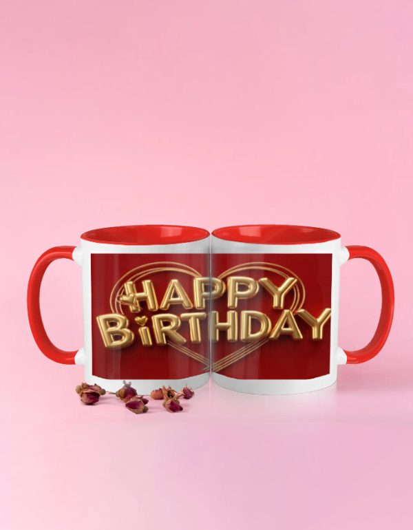 Minimal birthday mug design